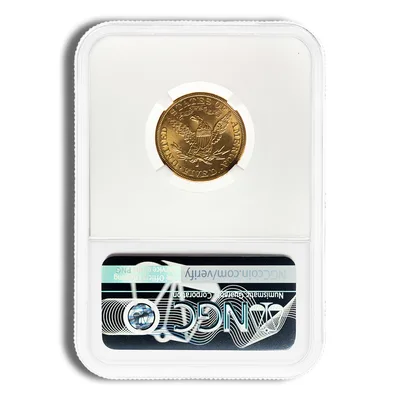 $5 Gold Liberty Half Eagle - NGC MS63 — reverse view