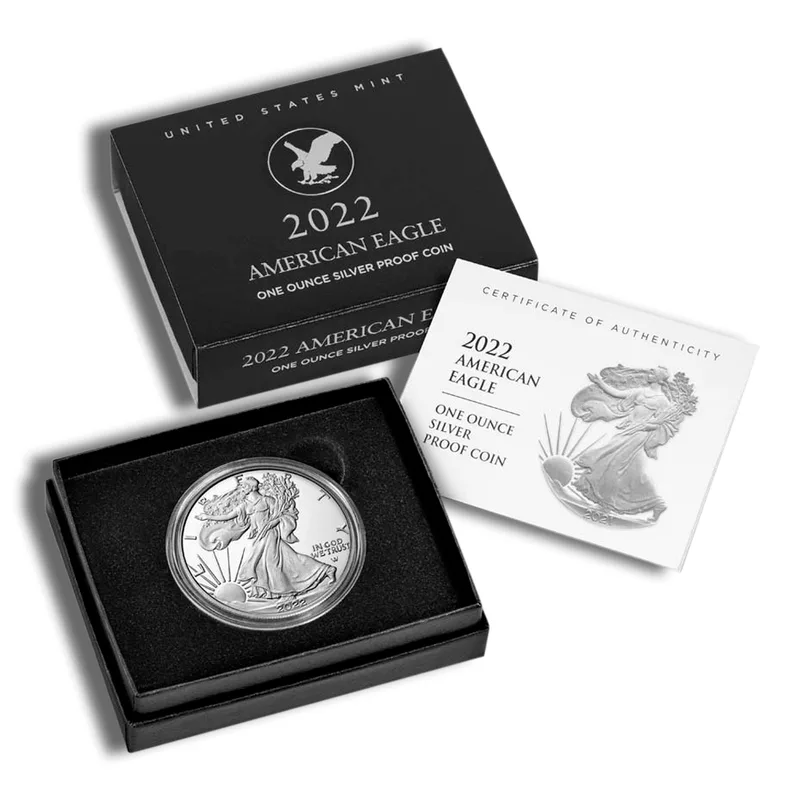 2022-W Proof Silver Eagle with Box & COA — Silver bullion from Standard Bullion
