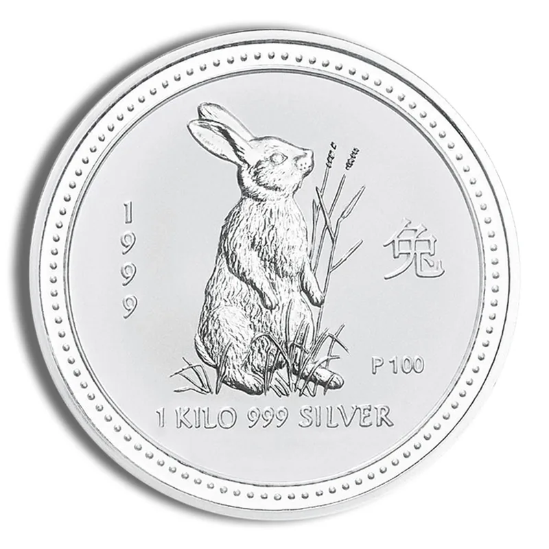 1999 Kilo Australia Silver Lunar Rabbit BU - Series I — Silver bullion from Standard Bullion