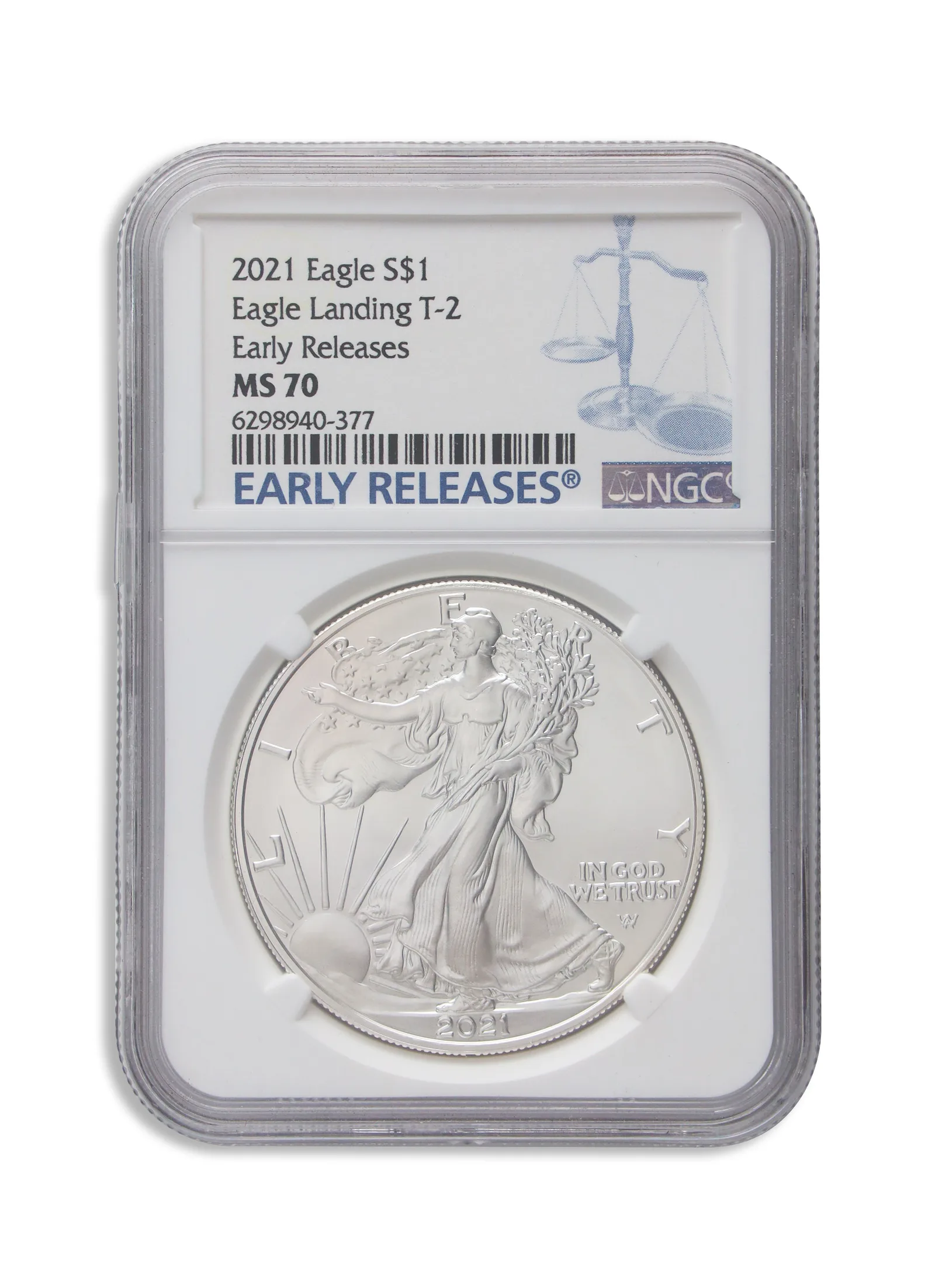 2021 Silver Eagle NGC MS70 Early Releases (Type 1) — Silver bullion from Standard Bullion