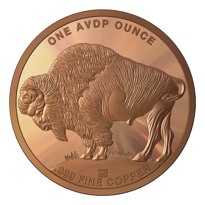 1 oz Copper Round - Buffalo Design — Gold bullion from Standard Bullion