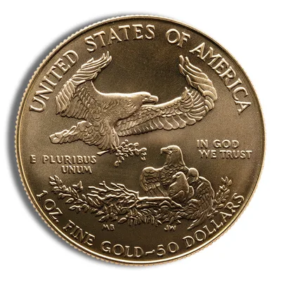 1989 1 oz Gold Eagle - BU (MCMLXXXIX) — reverse view