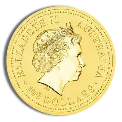2002 1 oz Australia Gold Lunar Horse BU - Series I — reverse view