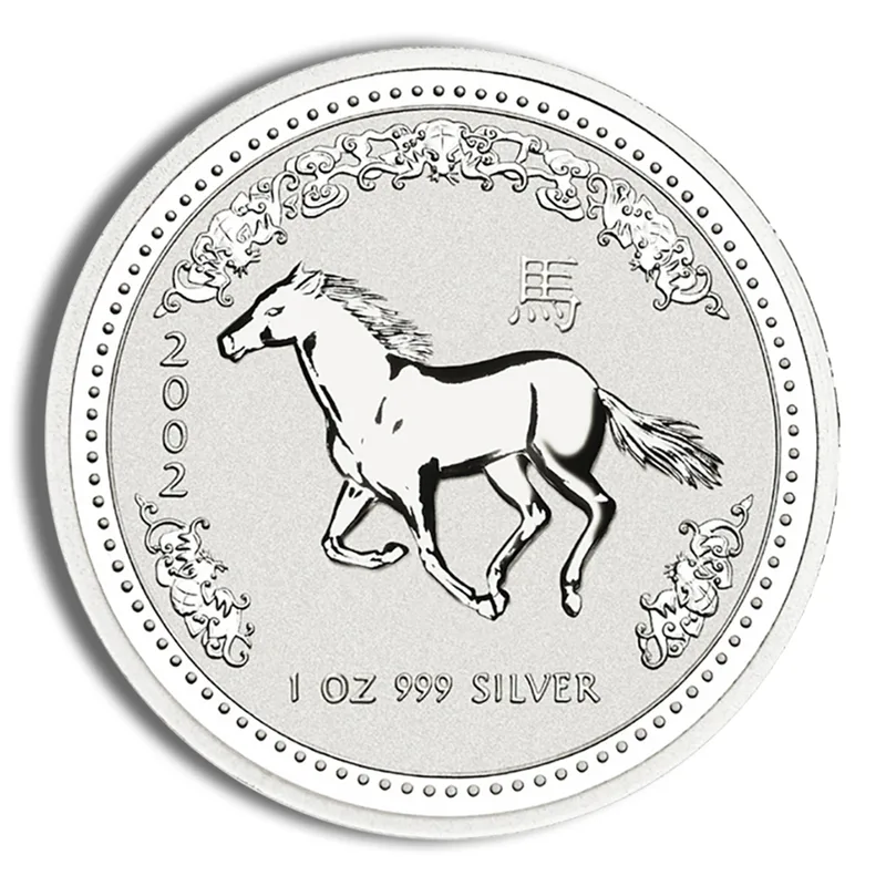 2002 1 oz Australia Silver Lunar Horse - BU - Series I — Silver bullion from Standard Bullion