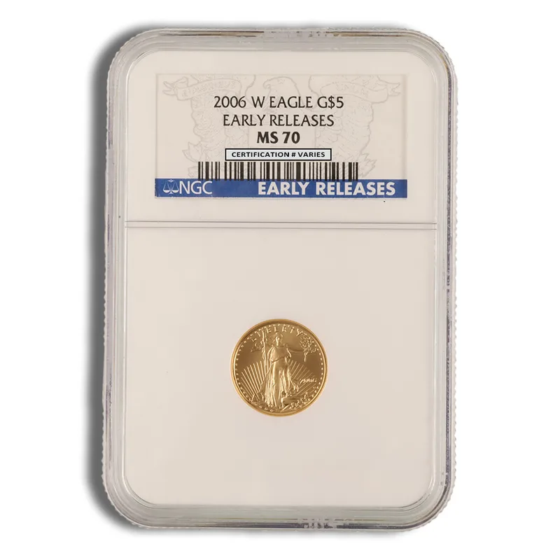 2006 1/10 oz Gold Eagle $5 NGC MS70 ER — Gold bullion from Standard Bullion
