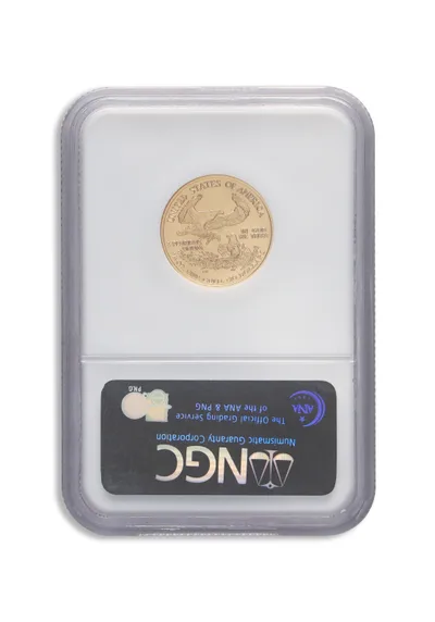 2007 1/4 oz Gold Eagle <body>0 NGC MS70 ER — reverse view