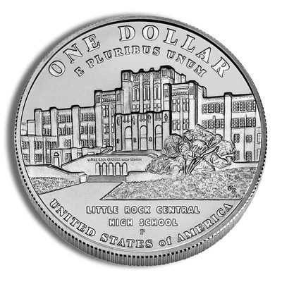 2007-P <body> Little Rock, Deseg Silver Commem - BU — reverse view