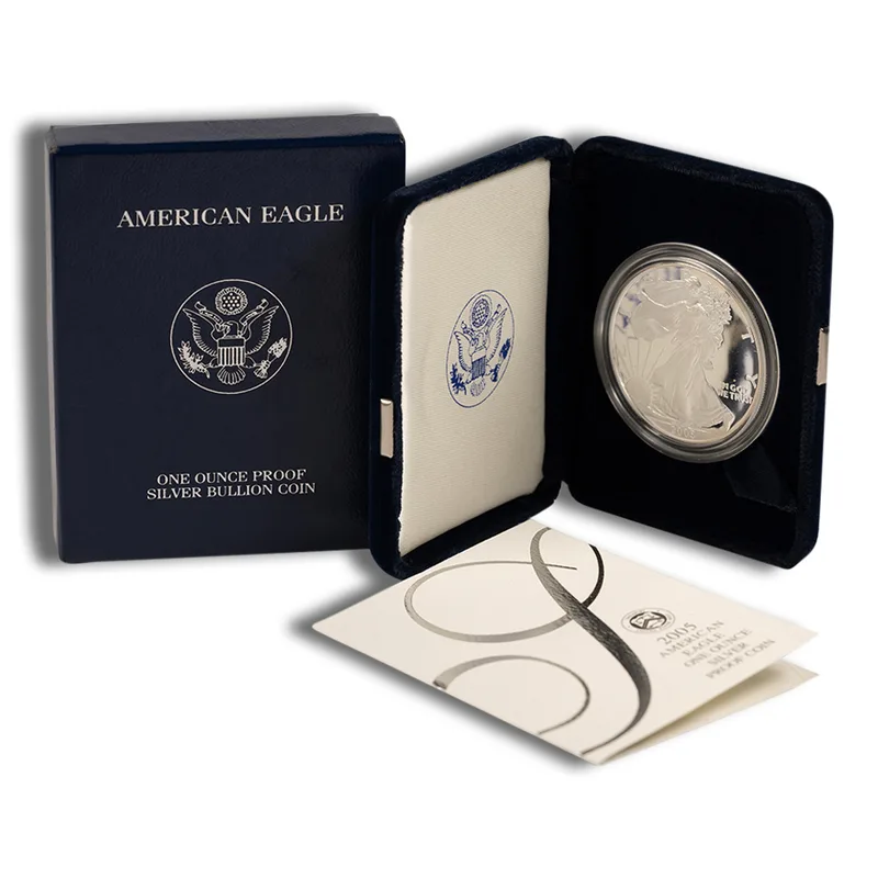 2005-W Proof Silver Eagle with Box & COA — Silver bullion from Standard Bullion