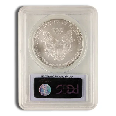 2005 Silver Eagle PCGS MS69 — reverse view