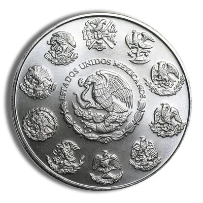 2010 1 oz Silver Mexican Libertad - BU — reverse view