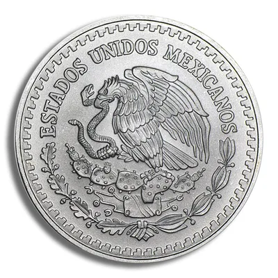 1993 1 oz Silver Mexican Libertad - BU — reverse view