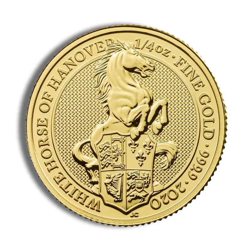 2020 1/4 oz Great Britain Queen's Beast Gold Coin - White Horse — Gold bullion from Standard Bullion