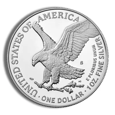 Proof Silver Eagle - Box & COA (Year Varies) — reverse view