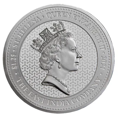 1.25 oz St. Helena Standing Lion Guinea Silver Coin (Year Varies) — reverse view