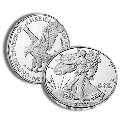 2022-S Proof Silver Eagle with Box & COA — detail view