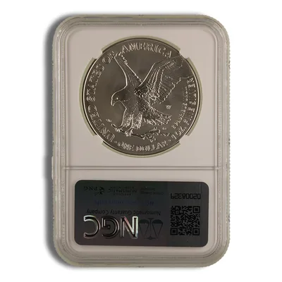 2022-W Burnished Silver Eagle NGC MS70 — reverse view