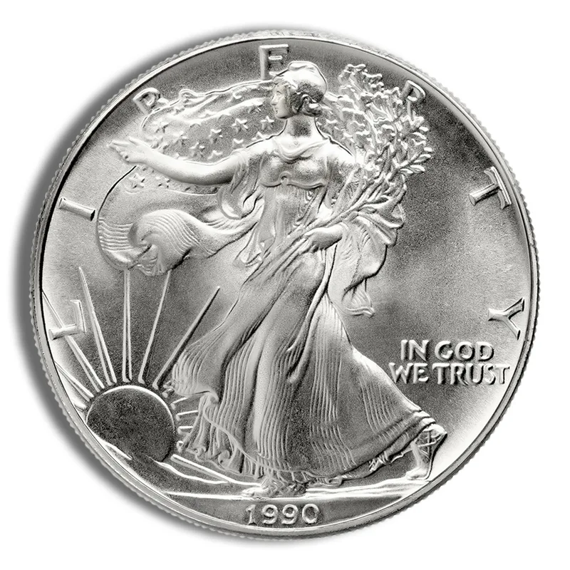 1990 Silver American Eagle - BU — Silver bullion from Standard Bullion