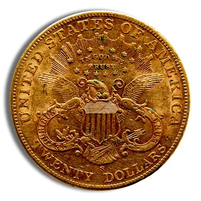 $20 Gold Liberty Double Eagle - XF — reverse view