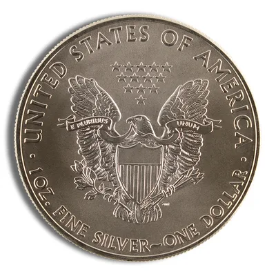 2014 Silver American Eagle - BU — reverse view
