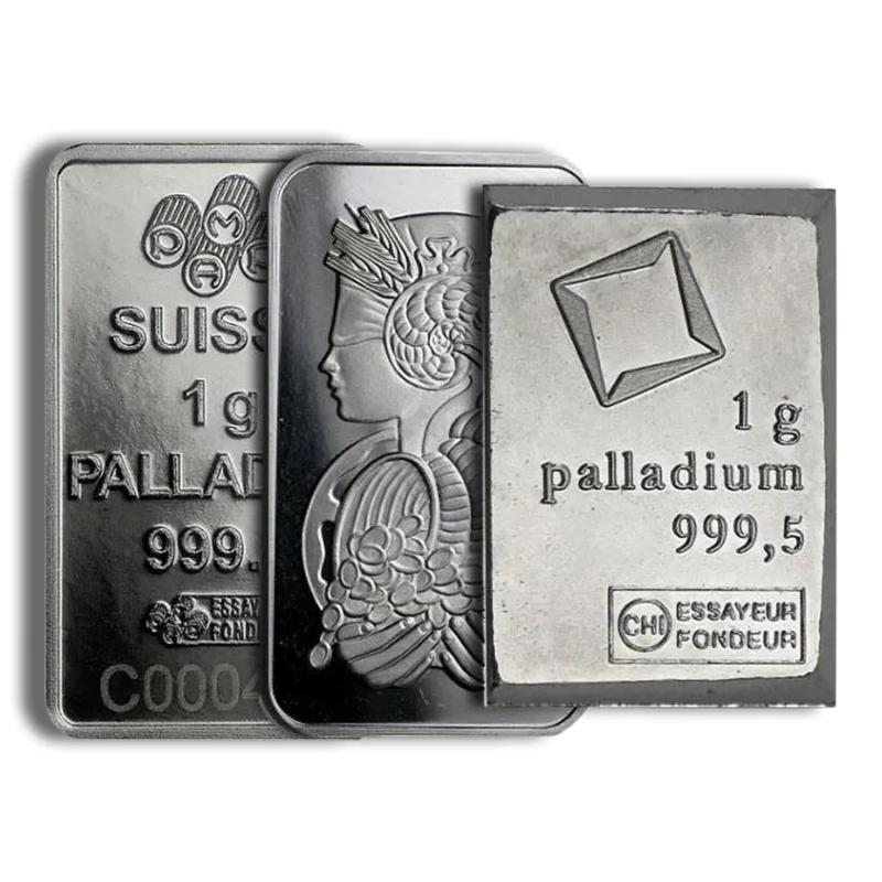 1 gram Palladium Bar - Brand Varies — Palladium bullion from Standard Bullion