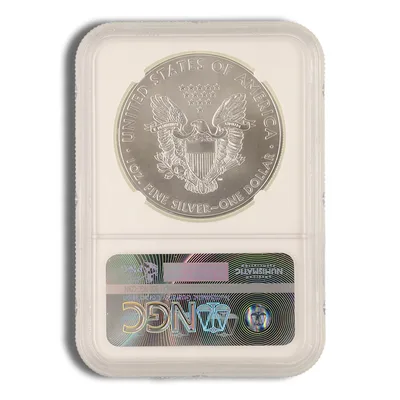 2018 Silver Eagle NGC MS70 Early Releases — reverse view