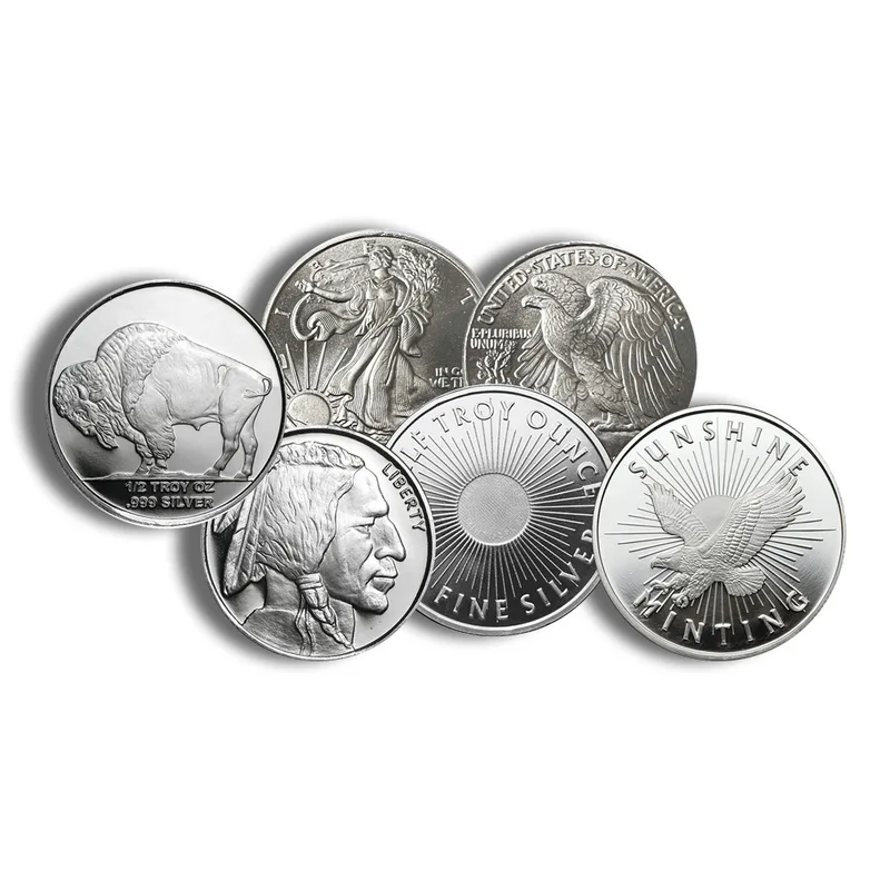 1/2 oz Silver Round - Brand Varies — Silver bullion from Standard Bullion