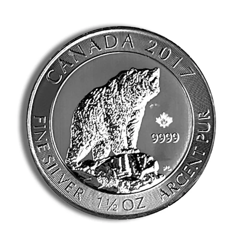 2017 1.5 oz Canadian Grizzly Bear Silver Coin — Silver bullion from Standard Bullion