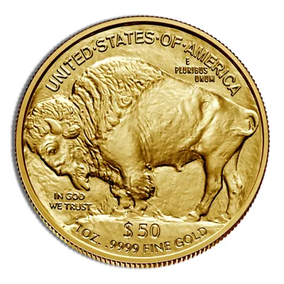1 oz Gold Buffalo - BU (Year Varies) — reverse view
