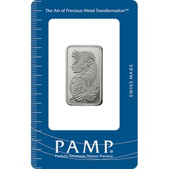 20 gram Platinum Bar - PAMP Fortuna (Carded) — Platinum bullion from Standard Bullion