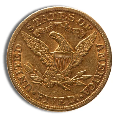 $5 Gold Liberty Half Eagle - XF — reverse view