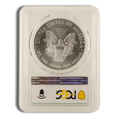 2021 (P) Silver Eagle PCGS MS70 First Strike — reverse view