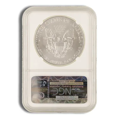 2011 Silver Eagle NGC MS70 Early Releases — reverse view