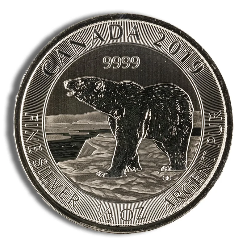 2019 1/2 oz Canadian Polar Bear Silver Coin — Silver bullion from Standard Bullion