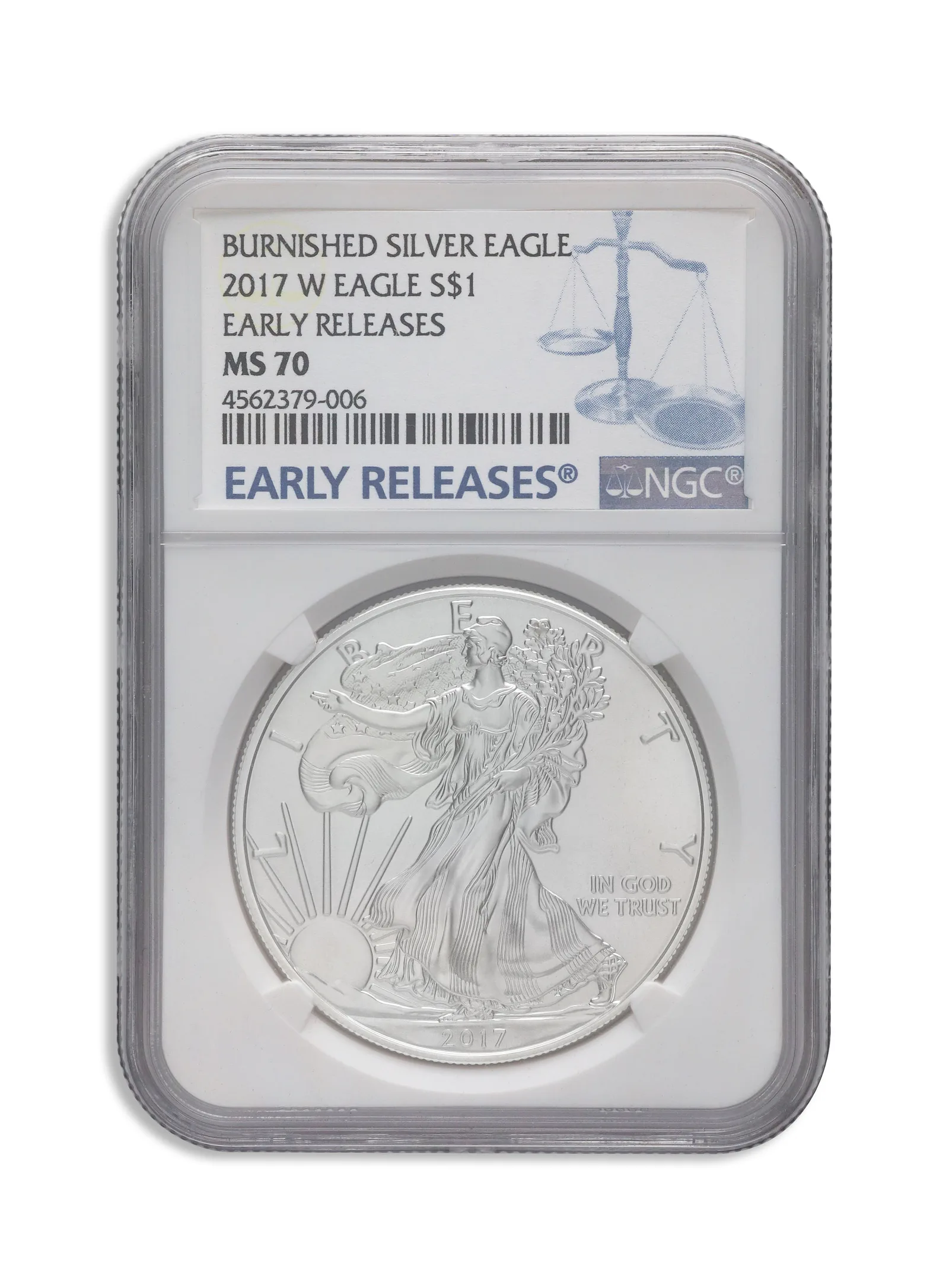 2017-W Burnished Silver Eagle NGC MS70 ER — Silver bullion from Standard Bullion