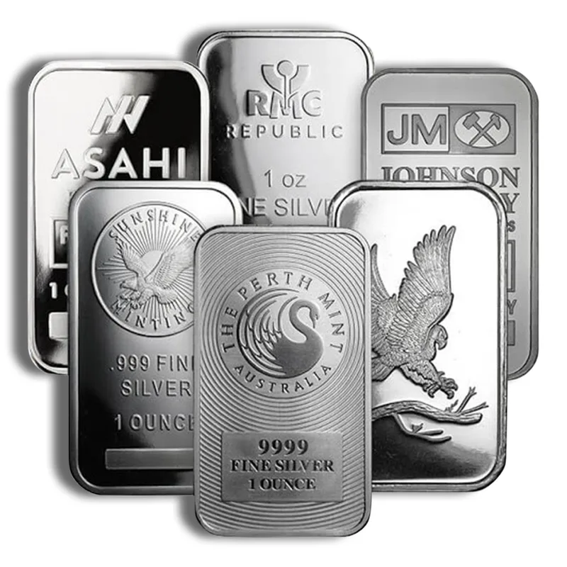 1 oz Silver Bar - Brand Varies (IRA Eligible) — Silver bullion from Standard Bullion
