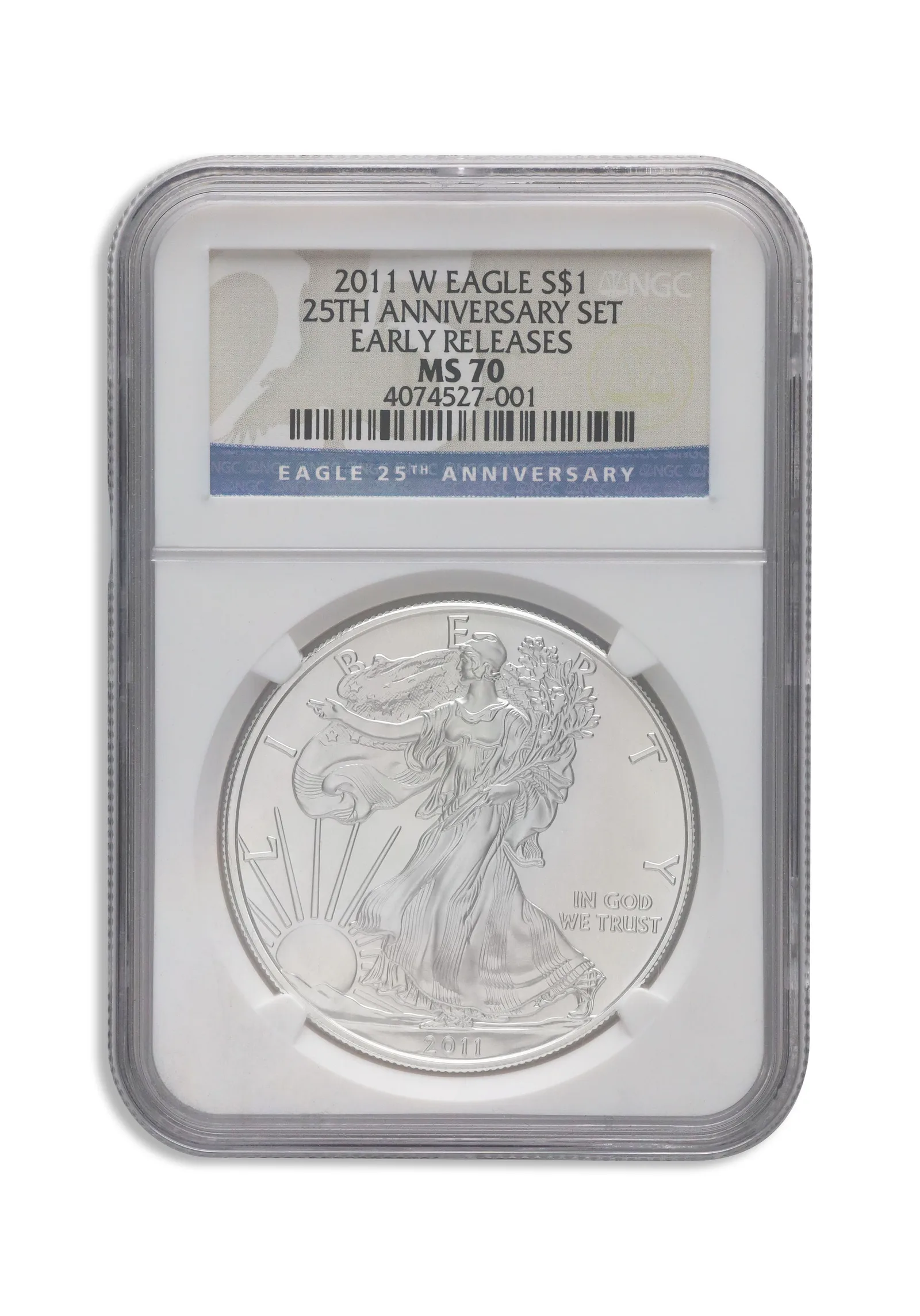 2011-W Burnished Silver Eagle NGC MS70 ER — Silver bullion from Standard Bullion