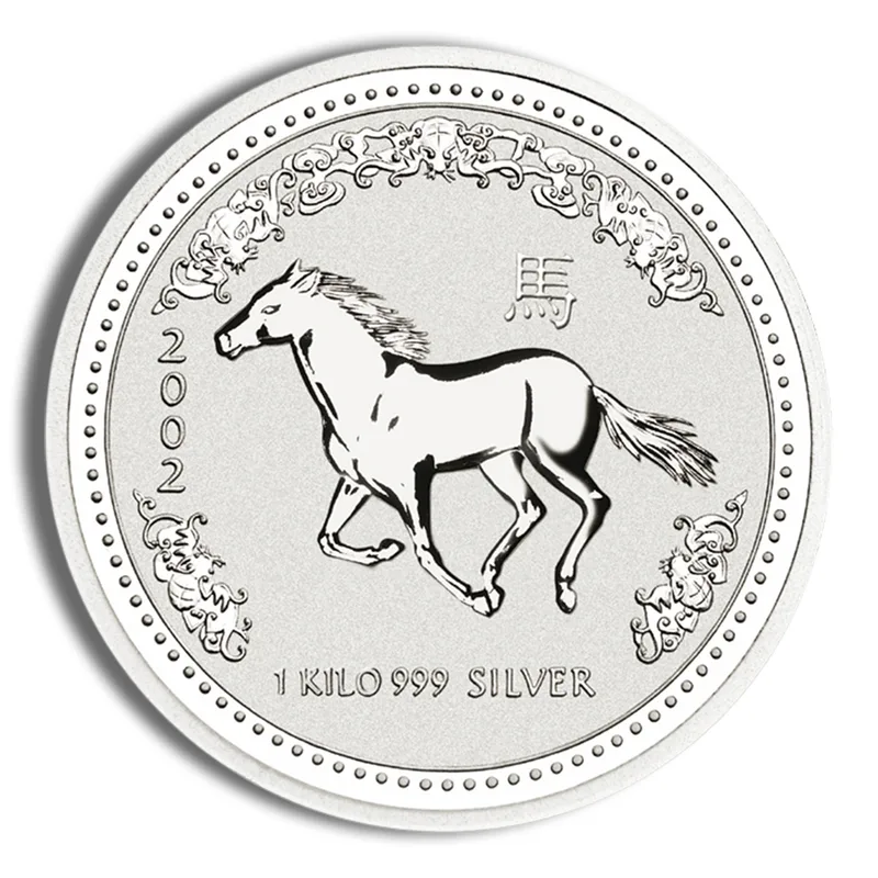 2002 Kilo Australia Silver Lunar Horse BU - Series I — Silver bullion from Standard Bullion