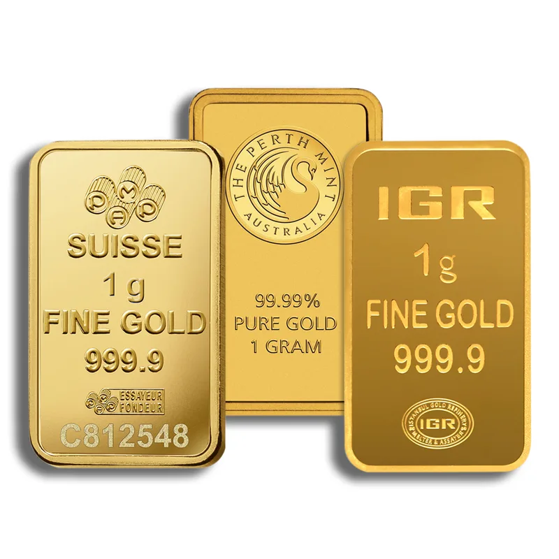 1 gram Gold Bar - Brand Varies (No Card) — Gold bullion from Standard Bullion