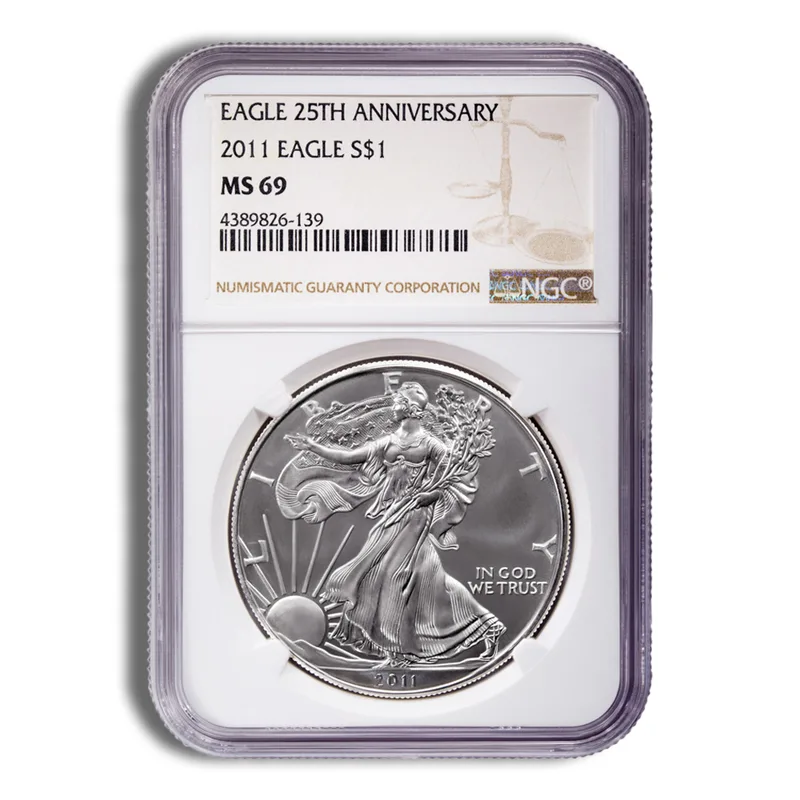 2011 Silver Eagle NGC MS69 — Silver bullion from Standard Bullion