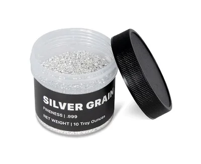 10 oz Jar Silver Grain / Shot (.9999) — reverse view