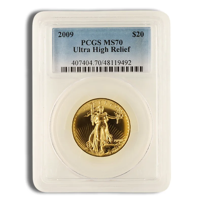 2009 Ultra High Relief Double Eagle Gold Coin PCGS MS70 — Gold bullion from Standard Bullion