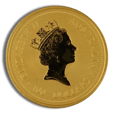 1997 1 oz Australia Gold Lunar Ox BU - Series I — reverse view