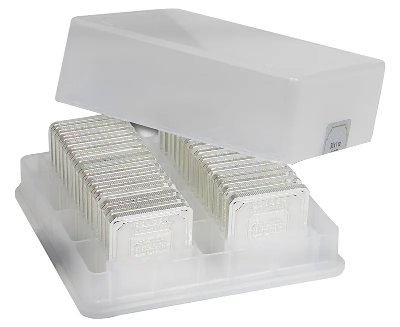 30 x 1 gram Silver Geiger Bar Box — Silver bullion from Standard Bullion