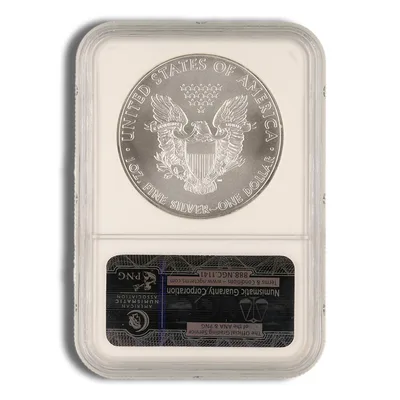 2009 Silver Eagle NGC MS70 Early Releases — reverse view