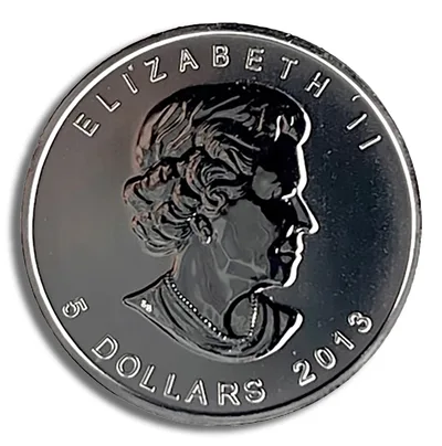 2013 1 oz Canadian Wood Bison Silver Coin — reverse view