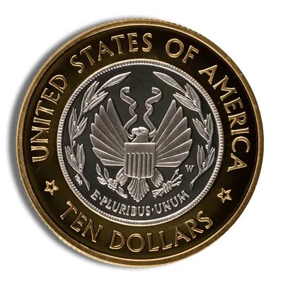 2000-W <body>0 Library of Congress Bimetallic Coin - Proof (Box/COA) — reverse view