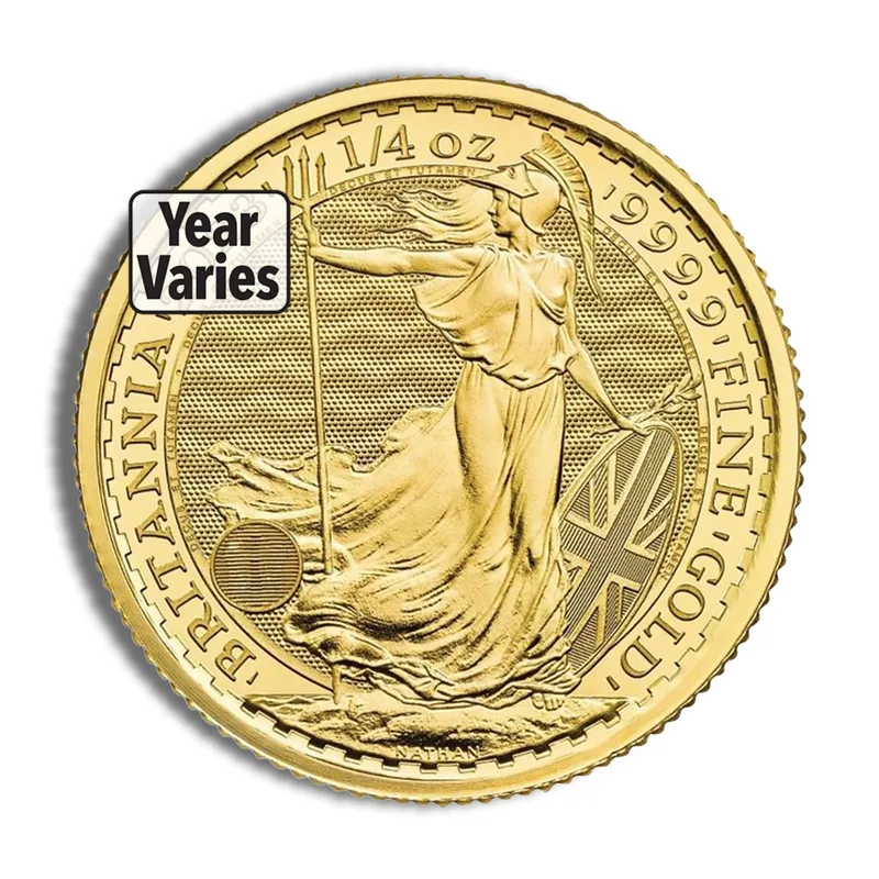 1/4 oz Gold Britannia (Year Varies) — Gold bullion from Standard Bullion