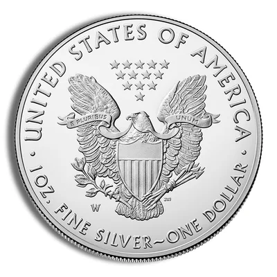 2020-W Proof Silver Eagle with Box & COA — packaging view