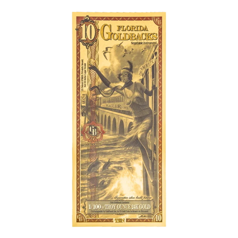 Florida 10 Goldback — Gold bullion from Standard Bullion
