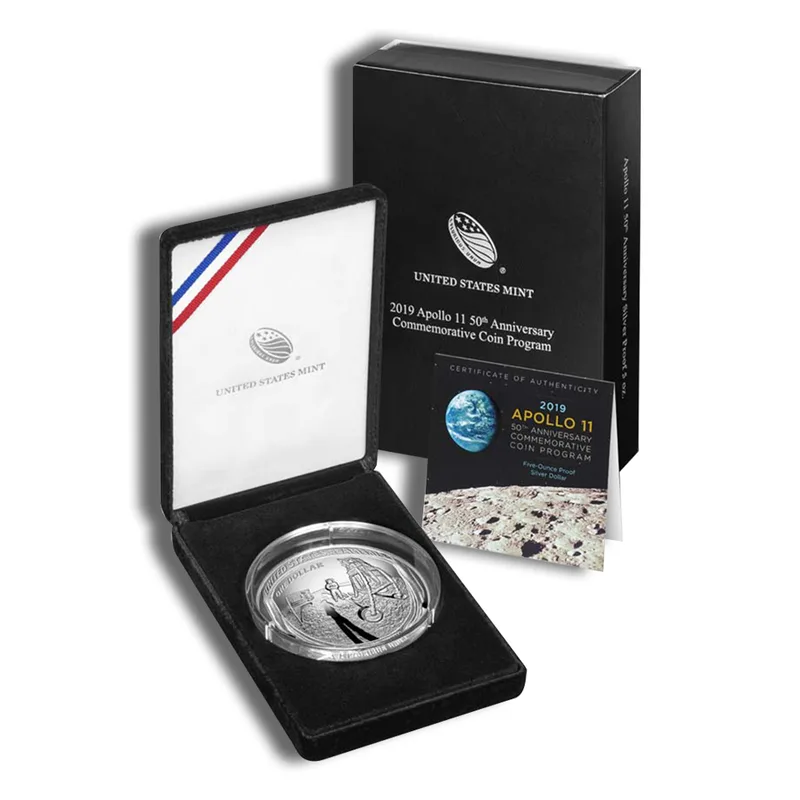 2019 Proof Silver Apollo 11 50th Anniversary Dollar <body> — Silver bullion from Standard Bullion